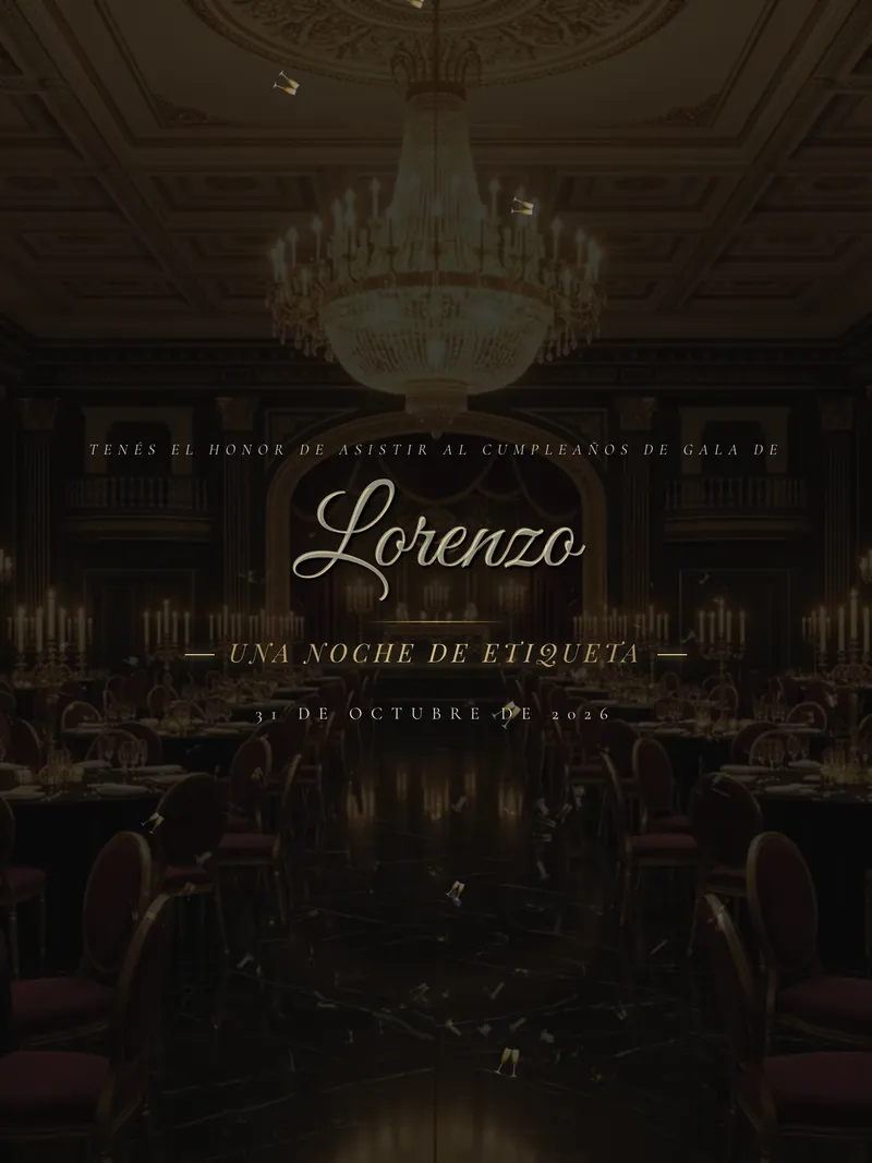Invitación digital Black Tie