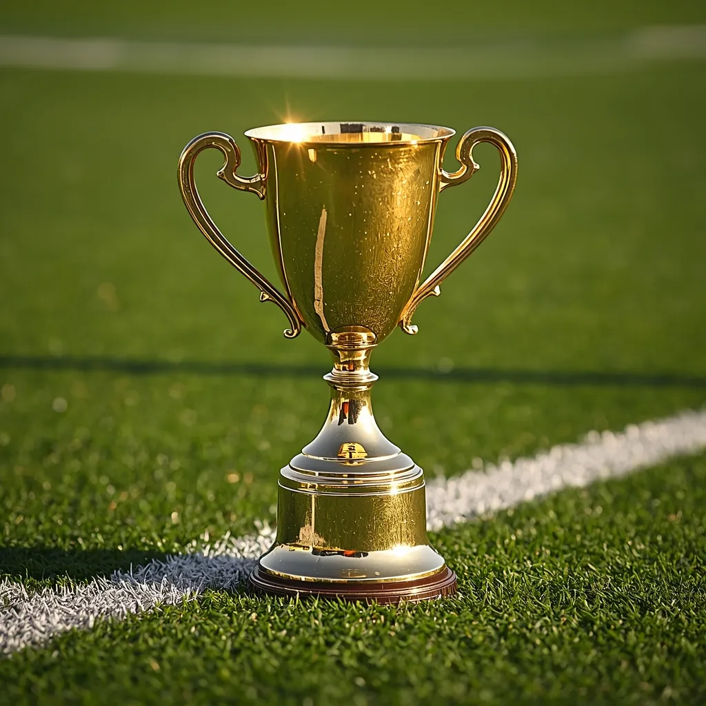 Trofeo dorado de fútbol
