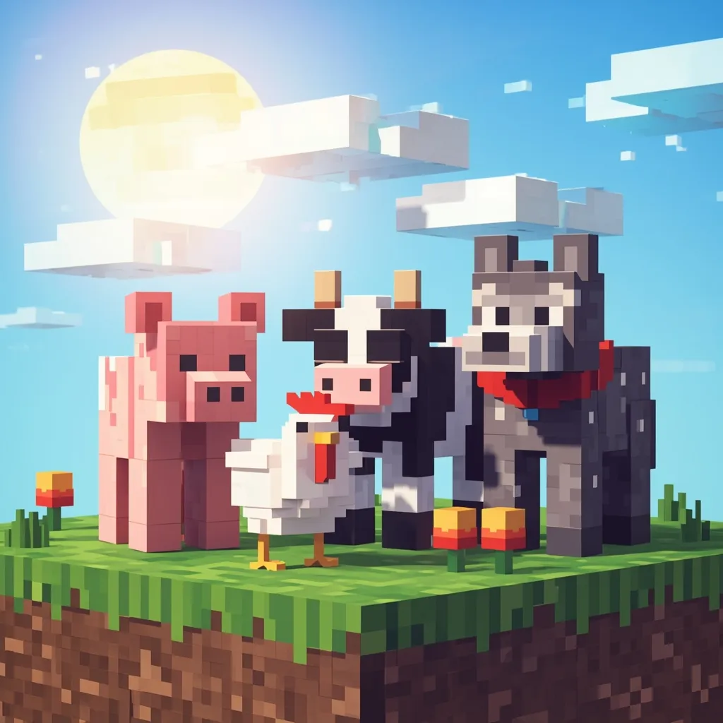 Mobs amigables de la pradera