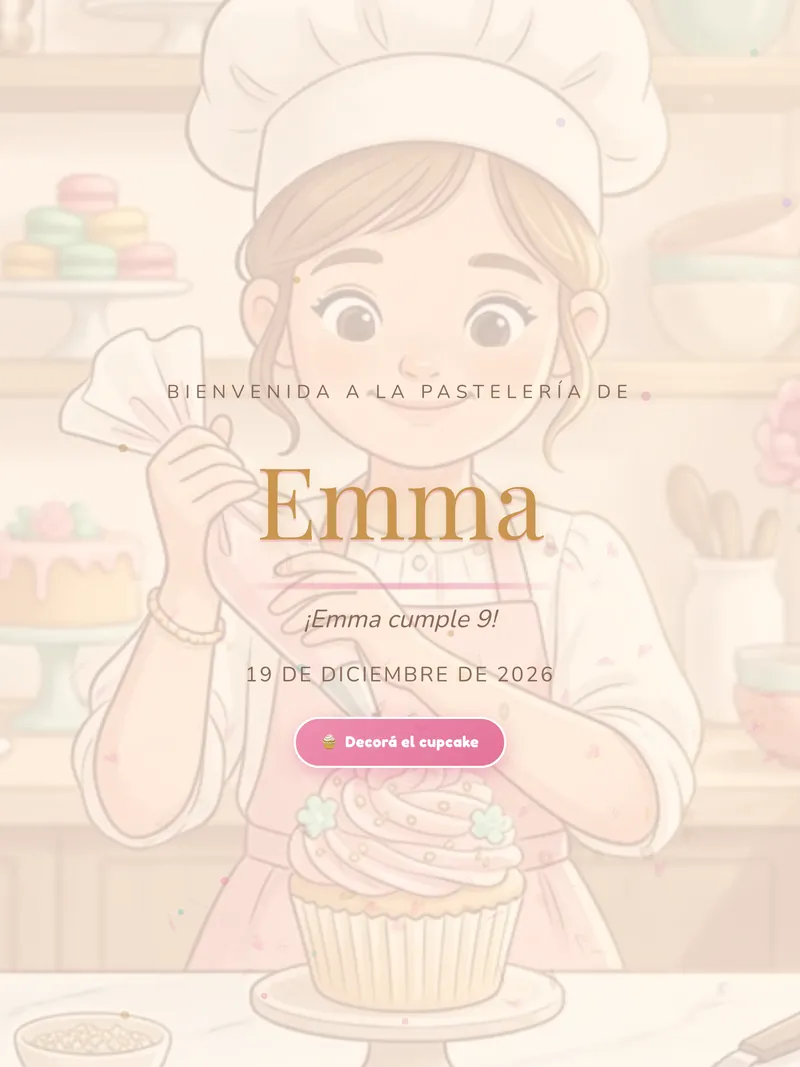 Invitación digital Mini Pastelera