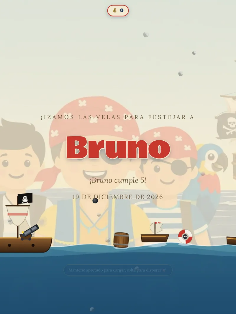 Invitación digital Piratas Cazatesoros