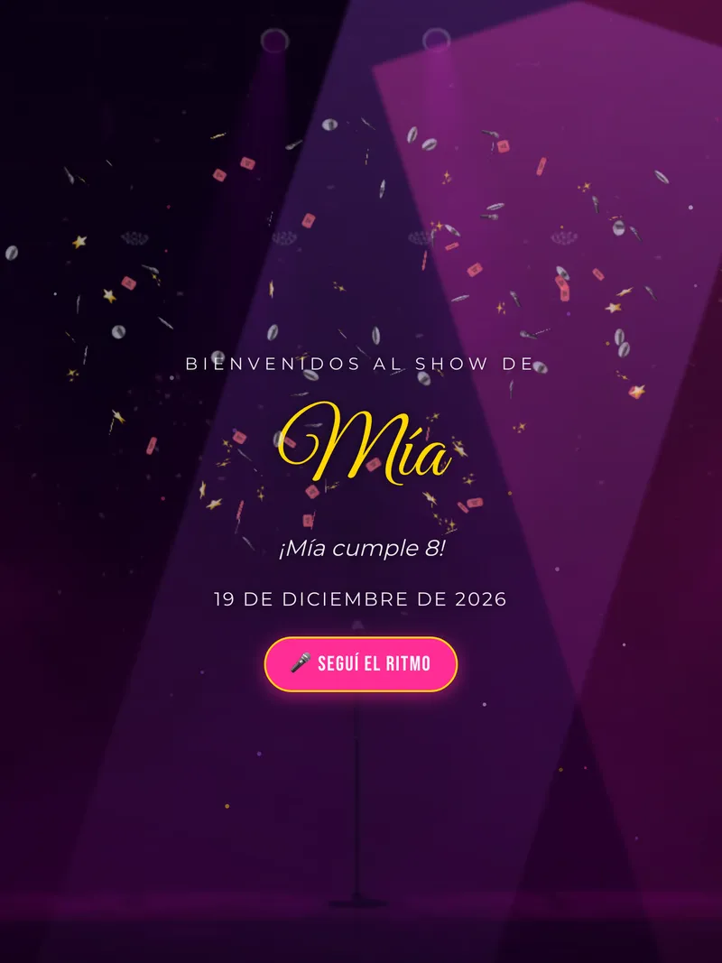 Invitación digital Concierto Pop