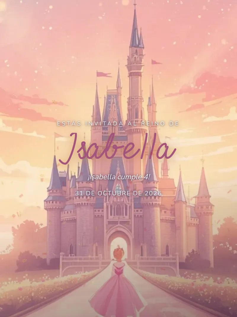 Invitación digital Princesas Mágicas