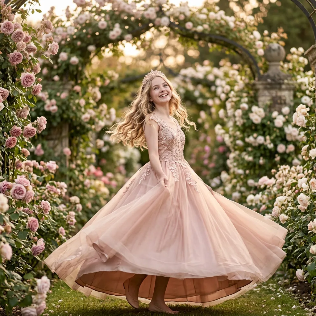 Bouquet de rosas rosa polvo y marfil con cinta de seda dorada sobre mármol